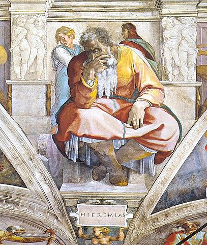 The Prophet Jeremiah as depicted on the Sistene Chapel